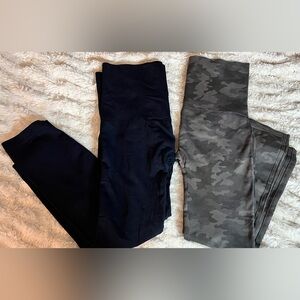 Two Pairs of Spanx Leggings Size XL